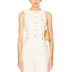 New L’Academie By Marianna Giverny Top vest In Beige Sz S MSRP:$200